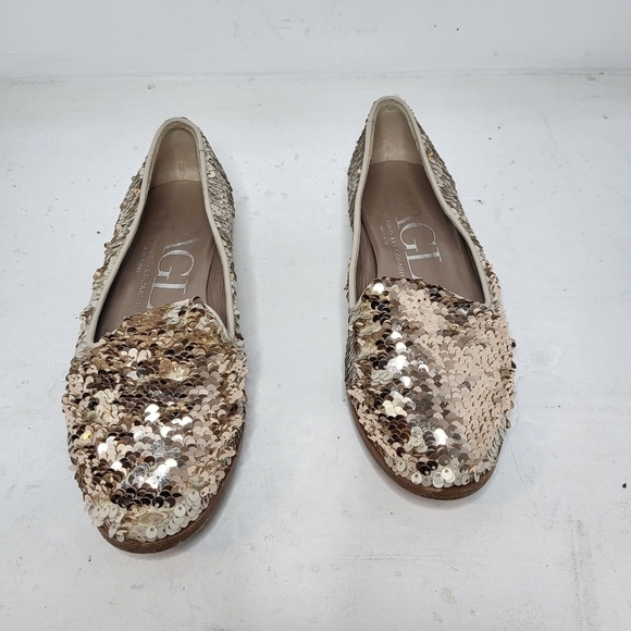 Attilo Giusti Leombruni AGL Made in Italy Sequin Loafer Size 36 - Picture 3 of 15